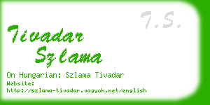 tivadar szlama business card